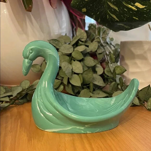 Vintage Marbled Swan Soap Dish 1970’s RARE - Picture 2 of 10
